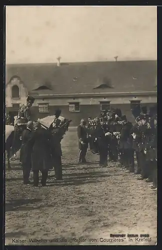 AK Krefeld, Kaisertag 1906, Kaiser Wilhelm und die Retter von Courrières