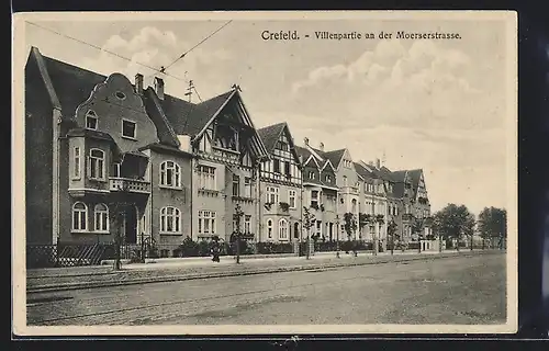 AK Crefeld, Villenpartie an der Moerserstrasse