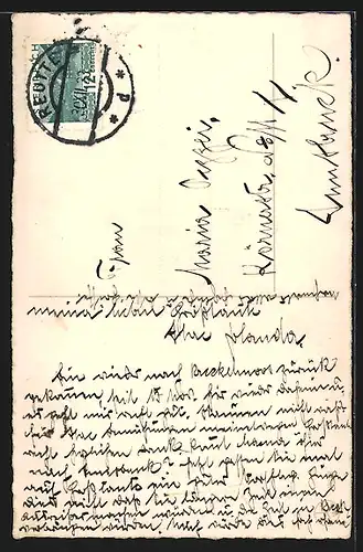 AK Herzliche Neujahrsgrüsse, kleiner Schornsteinfeger mit Ferkeln