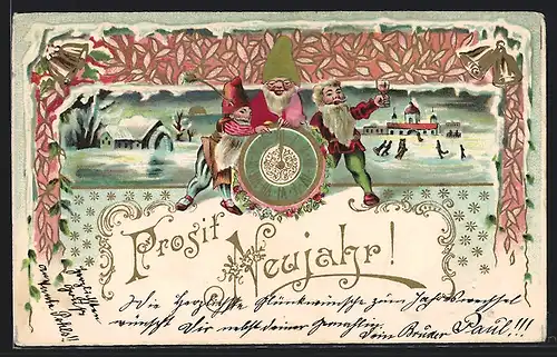 AK Zwerge feiern das neue Jahr, Prosit Neujahr