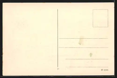 AK Crefeld, Kgl. Webeschule mit Strassenpartie