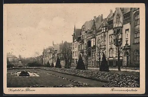 AK Krefeld, Der Bismarckplatz