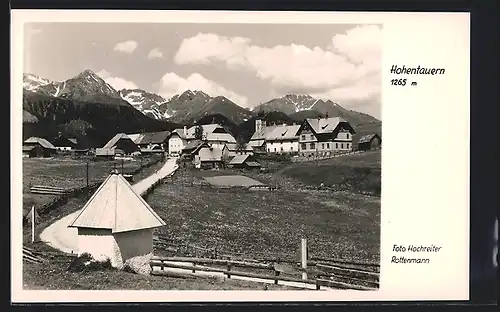 AK Hohentauern, Ortsansicht mit Bergen