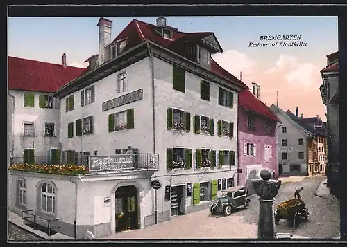 AK Bremgarten, Restaurant Stadtkeller von H. C. Schaufelbühl