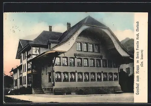 AK Marbach, Gasthof zum Kreuz v. Fam. Koch