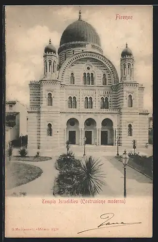 AK Firenze, Tempio Israelitico, Costruzione moderna, Synagoge