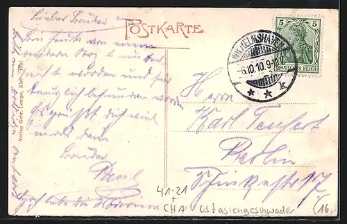 AK Kriegsschiff SMS Weissenburg vom Ostasiengeschwader in forcierter Fahrt