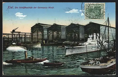 AK Kiel, Schiffbauhöfe der Germania-Werft, Kriegsschiff