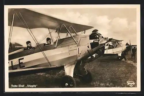 AK Unsere Luftwaffe, Flugzeug Focke-Wulf Fw Stieglitz