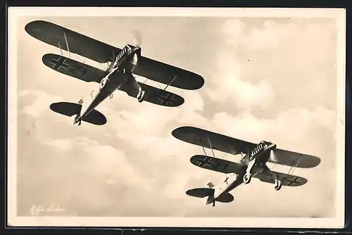 AK Jagdeinsitzer im Fluge