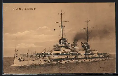 AK Kriegsschiff S. M. S. Rheinland