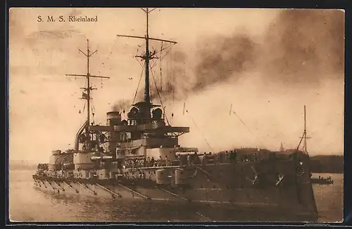 AK S. M. S. Rheinland, Kriegsschiff
