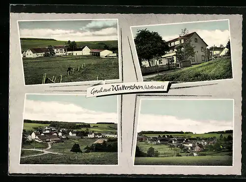 AK Walterschen /Westerwald, Ortsansicht bei Tag