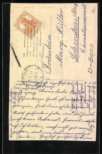 Künstler-AK Erfurt, An der Krämerbrücke