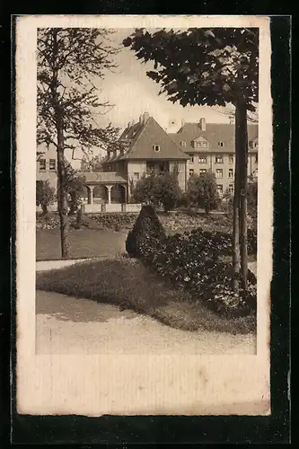 AK Kolonie Alfredshof, Gebäudepartie