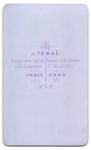 Fotografie J. Tomas, Prag, St. Wenzels Platz, Ältere Dame mit geflochtener Hochsteckfrisur und breiter Brosche