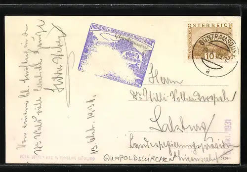 AK Mödling, Restaurant Richardshof mit Terrasse