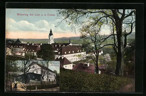 AK Wilhering, J. Mayr`s Gasthaus, Teilansicht