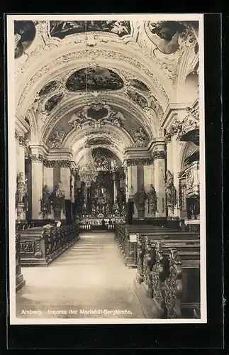 AK Amberg, Inneres der Mariahilf-Bergkirche