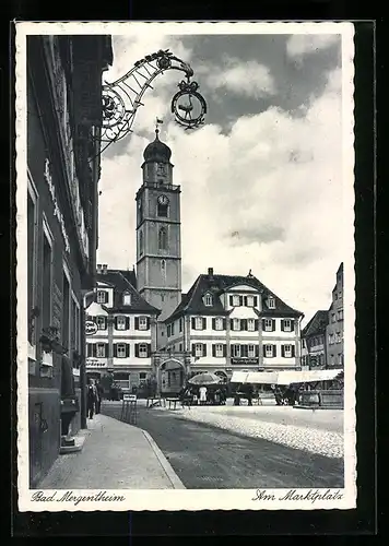 AK Bad Mergentheim, Partie am Marktplatz