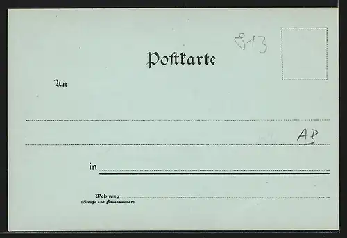 Mondschein-Lithographie Leoni, Dampfer auf dem Starnberger See