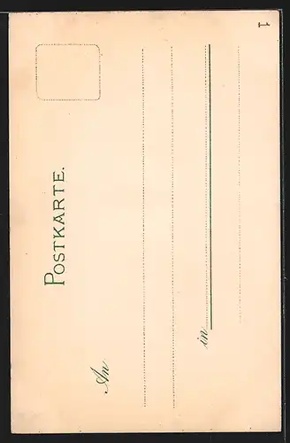 Lithographie Oschatz, Marktplatz mit Kirche und Planwagen