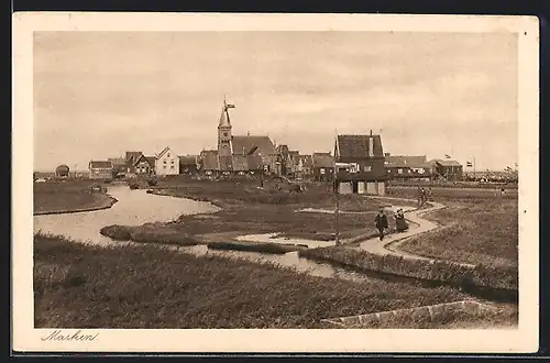 AK Marken, Ortspartie mit Kirche
