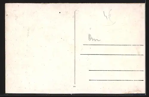 AK Petten, Ortspartie mit Denkmal