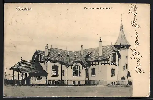 AK Krefeld, Kurhaus im Stadtwald