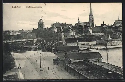 AK Lübeck, Hafenpanorama