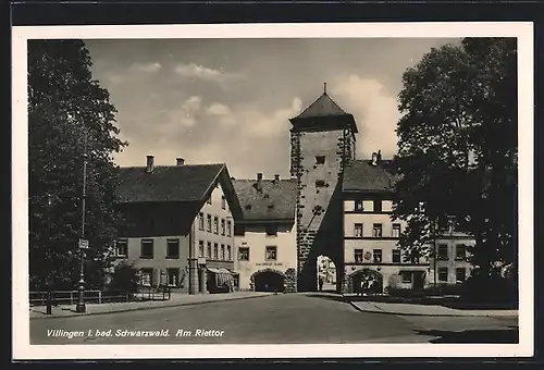 AK Villingen i. bad. Schwarzwald, Am Riettor