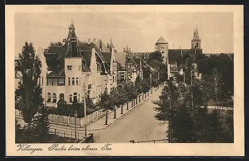 AK Villingen, Strassenpartie beim oberen Tor