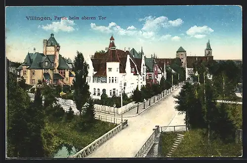 AK Villingen, Strassenpartie beim oberen Tor