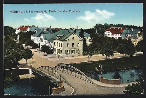 AK Villingen i. Schwarzwald, Partie bei der Tonhalle