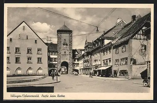 AK Villingen /Schwarzwald, Strassenpartie beim Riettor