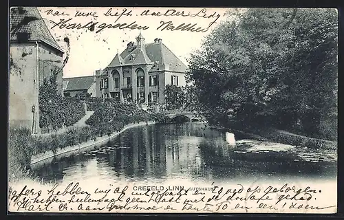 AK Crefeld-Linn, Blick zum Gutshaus