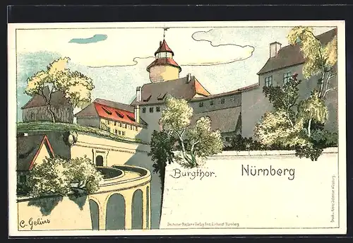 Lithographie Nürnberg, Burgthor