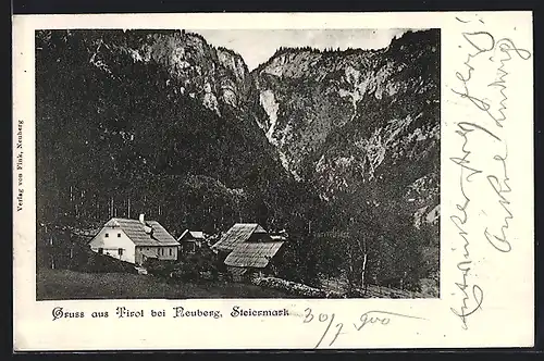 AK Neuberg an der Mürz, Blick auf den Ort Tirol