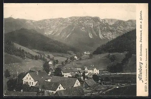 AK Altenberg, Ortsansicht mit Schneealpe