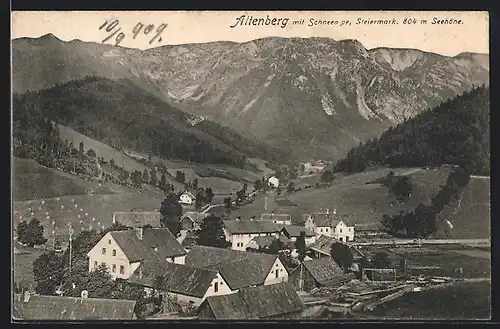 AK Altenberg, Ortsansicht mit Schneealpe