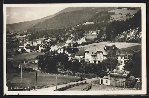 AK Steinhaus a. S., Ortspartie mit Bergen