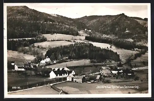 AK Jauern bei Spital, Ortspartie mit Bergen