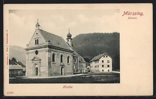AK Mürzsteg, Partie an der Kirche