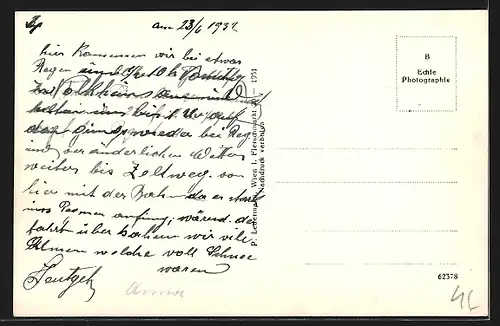 AK Knittelfeld, Ortsansicht mit Brücke