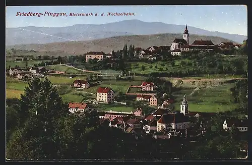 AK Friedberg-Pinggau, Ortsansicht an der Wechselbahn