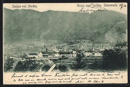 AK Seckau, Ortsansicht von Norden