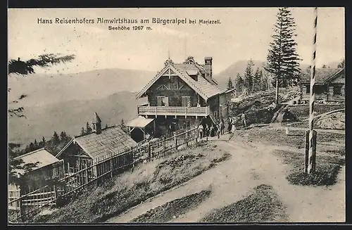 AK Mariazell, Hans Reisenhofers Almgasthaus am Bürgeralpel