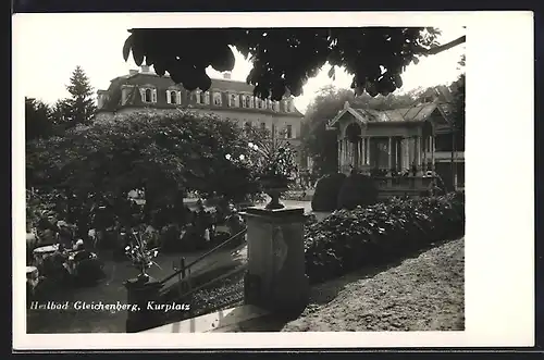 AK Gleichenberg, Kurplatz mit Gebäuden