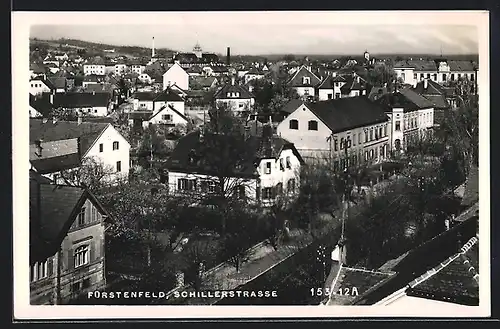 AK Fürstenfeld, Schillerstrasse aus der Vogelschau