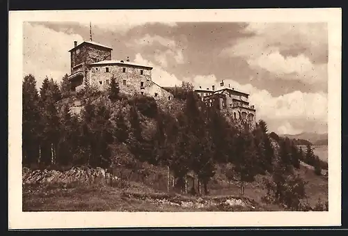 AK Forchtenstein bei Neumarkt, Schloss Forchtenstein aus Untersicht